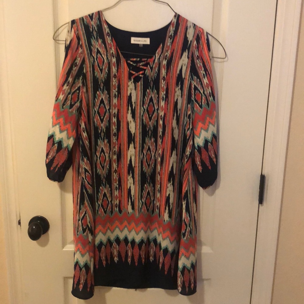 Dress with southwest type print